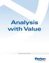 Analysis with Value Product Overview