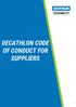 DECATHLON CODE OF CONDUCT FOR SUPPLIERS