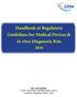 Handbook of Regulatory Guidelines for Medical Devices & in vitro Diagnostic Kits
