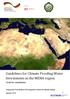 Guidelines for Climate Proofing Water Investments in the MENA region