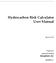 Hydrocarbon Risk Calculator User Manual