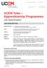 UCEM Tutor Apprenticeship Programmes