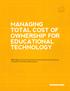 MANAGING TOTAL COST OF OWNERSHIP FOR EDUCATIONAL TECHNOLOGY