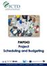 PMP043 Project Scheduling and Budgeting