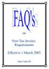 NEW TAX INVOICE REQUIREMENTS 1 March 2005