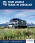 YOUR VEHICLE TRADE-IN CHECKLIST