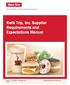 Kwik Trip, Inc. Supplier Requirements and Expectations Manual