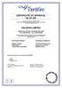 CERTIFICATE OF APPROVAL No CF 535 HALSPAN LIMITED