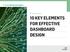 Solution Spotlight 10 KEY ELEMENTS FOR EFFECTIVE DASHBOARD DESIGN