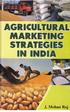 AGRICULTURAL MARKETING STRATEGIES IN INDIA
