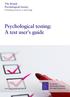 Psychological testing: A test user s guide