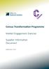 Census Transformation Programme. Market Engagement Exercise. Supplier Information Document