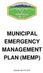 MUNICIPAL EMERGENCY MANAGEMENT PLAN (MEMP)