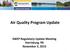 Air Quality Program Update. SWEP Regulatory Update Meeting Harrisburg, PA November 5, 2015