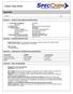 Safety Data Sheet. SpecWeld. Version 1 pg. 1 SECTION 1 PRODUCT AND COMPANY IDENTIFICATION