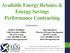 Available Energy Rebates & Energy Savings Performance Contracting