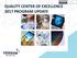 QUALITY CENTER OF EXCELLENCE 2017 PROGRAM UPDATE