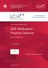 ASA Arbitration Practice Seminar