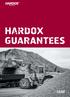 Hardox guarantees. Thickness guarantee - hot rolled plate