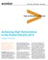 Achieving High Performance in the Postal Industry 2014