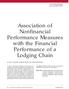 Association of Nonfinancial Performance Measures with the Financial Performance of a Lodging Chain