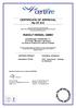 CERTIFICATE OF APPROVAL No CF 812 RUDOLF HENSEL GMBH