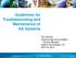 Guidelines for Troubleshooting and Maintenance of AA Systems