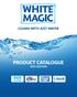 CLEANS WITH JUST WATER PRODUCT CATALOGUE 2015 EDITION