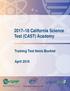 California Science Test (CAST) Academy. Training Test Items Booklet