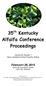 35 th Kentucky Alfalfa Conference Proceedings
