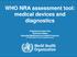 WHO NRA assessment tool: medical devices and diagnostics