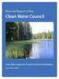 Biennial Report of the. Clean Water Council