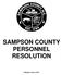 SAMPSON COUNTY PERSONNEL RESOLUTION