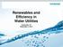 Renewables and Efficiency in Water Utilities