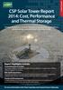 CSP Solar Tower Report 2014: Cost, Performance and Thermal Storage