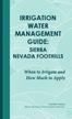 IRRIGATION WATER MANAGEMENT GUIDE: