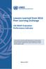Lessons Learned from 2016 Peer Learning Exchange