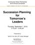 Succession Planning for Tomorrow s Leaders