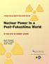 Nuclear Power in a Post-Fukushima World