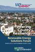 Powering County Resilience: Renewable Energy Solutions Forum MARCH SANTA BARBARA COUNTY, CALIF.