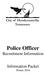 Police Officer Recruitment Information