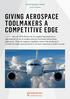 GIVING AEROSPACE TOOLMAKERS A COMPETITIVE EDGE