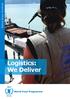Logistics: We Deliver