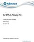 SPHK1 Assay Kit. Catalog Number KA assays Version: 05. Intended for research use only.