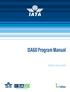 ISAGO Program Manual. Effective January st Edition