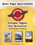 Beer Sign Specialists. Unique Signs For Brewers! 2010 Product Catalog