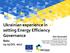 Ukrainian experience in setting Energy Efficiency Governance