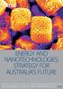 ENERGY AND NANOTECHNOLOGIES: STRATEGY FOR AUSTRALIA S FUTURE