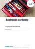 Australian Hardware. Employee Handbook. Wollongong Store