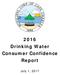 2016 Drinking Water Consumer Confidence Report